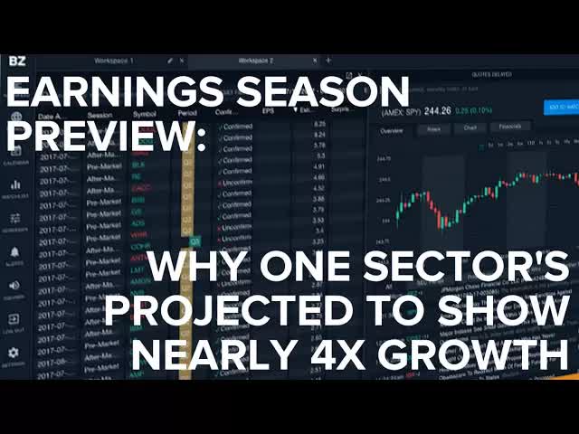 Earnings Season Preview: Why One Sector's Projected to Show Nearly 4x Growth