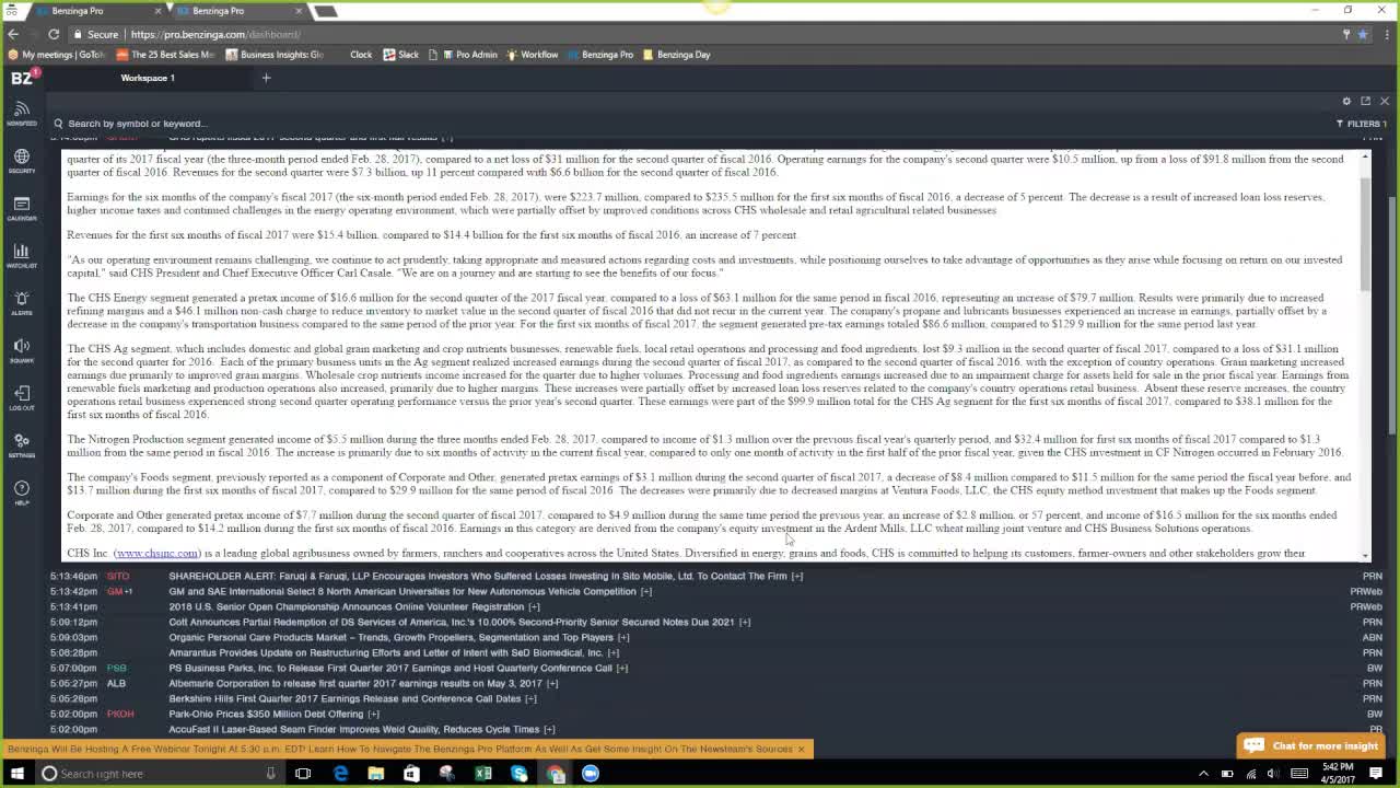 How to Leverage Wall Street Resources Within Benzinga Pro