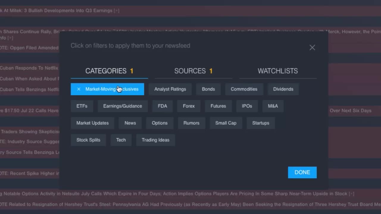 Benzinga Pro: Market Moving Exclusives