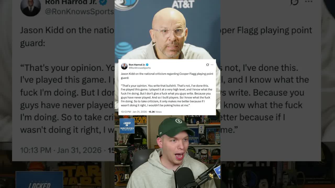 Jason Kidd SNAPPED About The Refs & Cooper Flagg's Point Guard Role | Dallas Mavericks