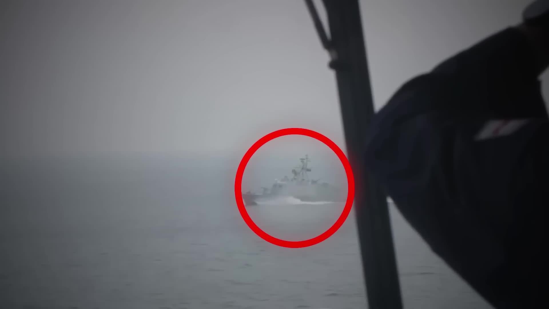 Intelligence collection vessel shadows British aircraft carrier