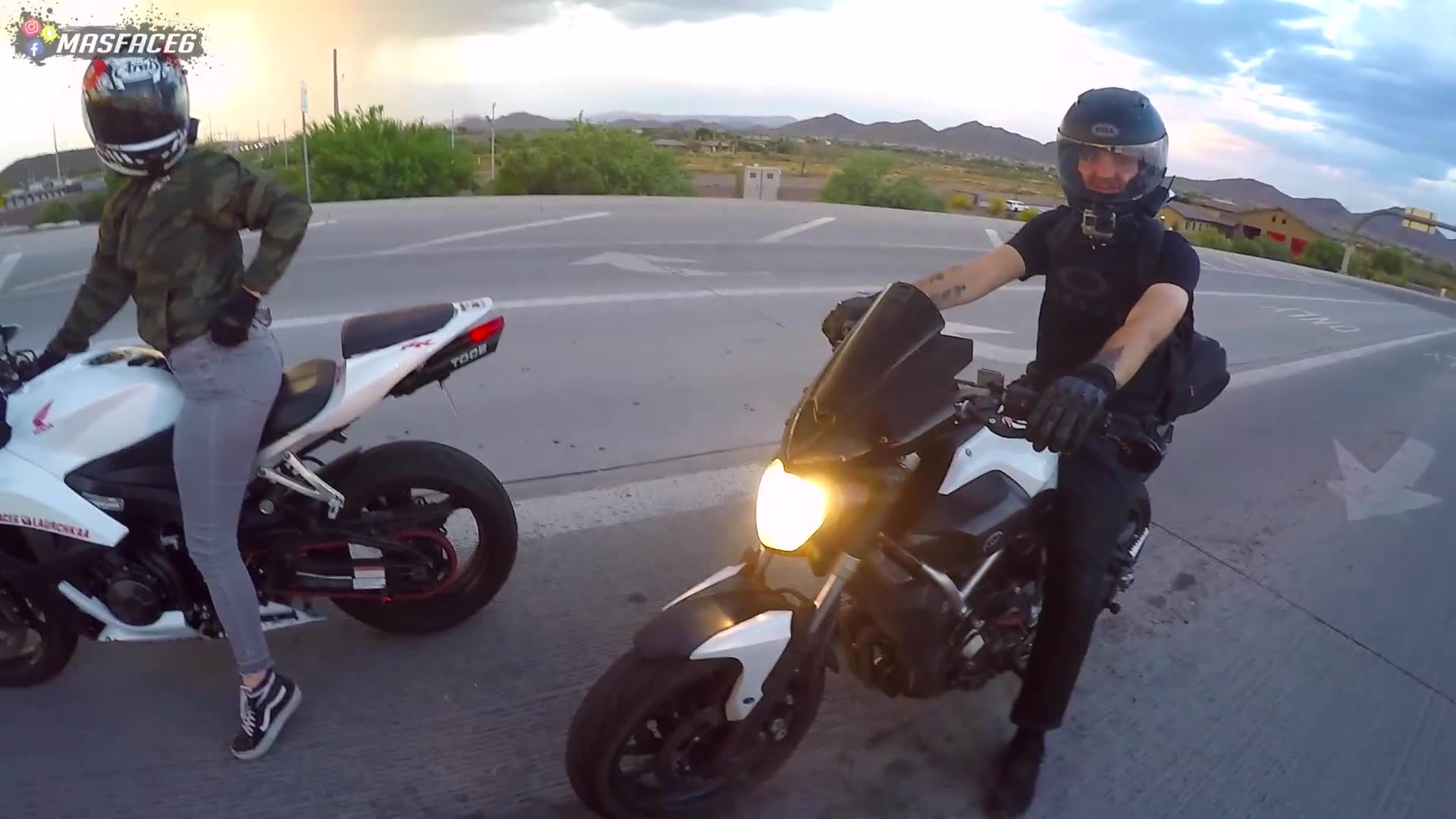 Girlfriend's first experience riding as passenger during wet weather