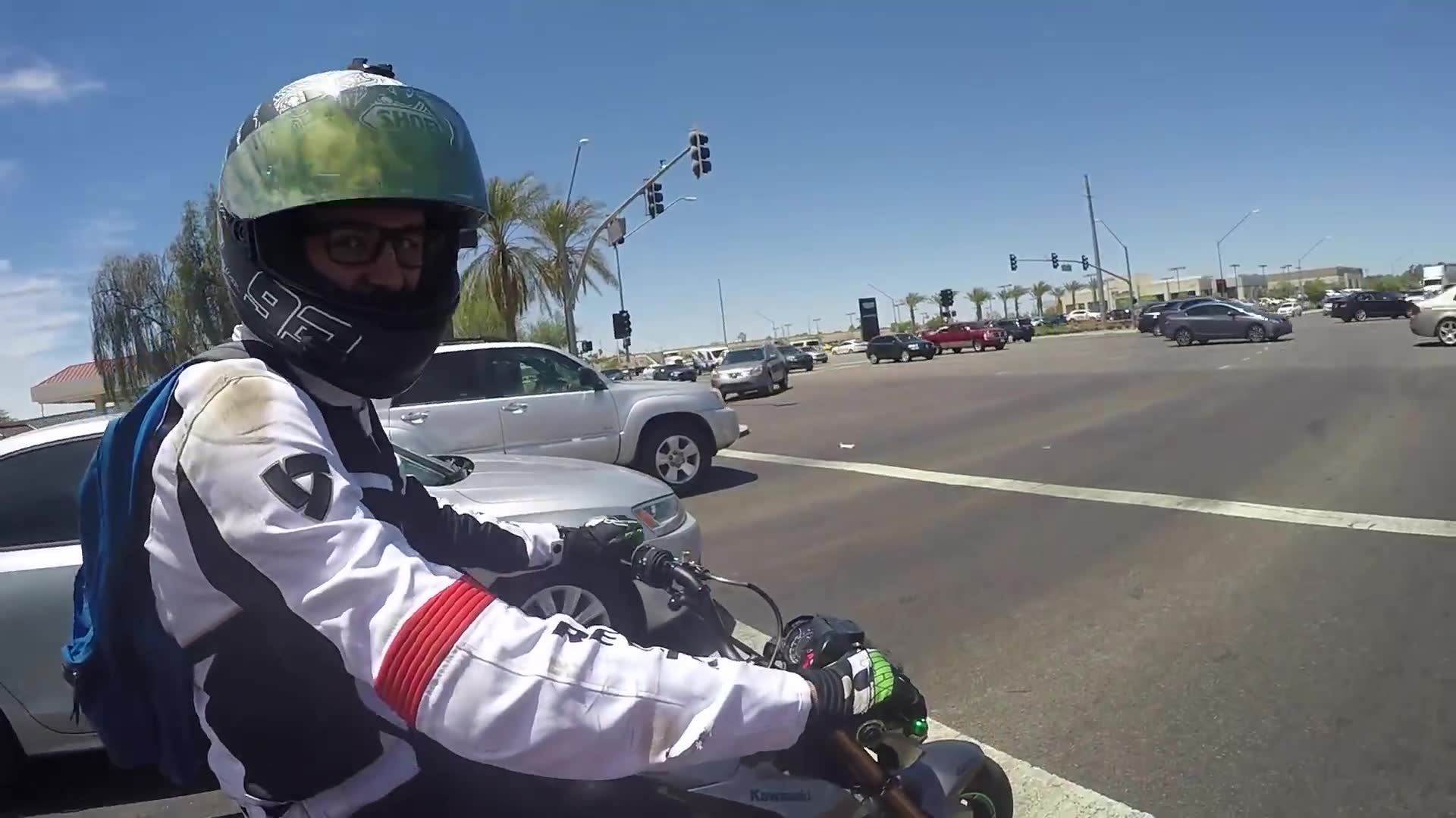 Diesel truck intentionally blows black smoke on Honda Grom riders