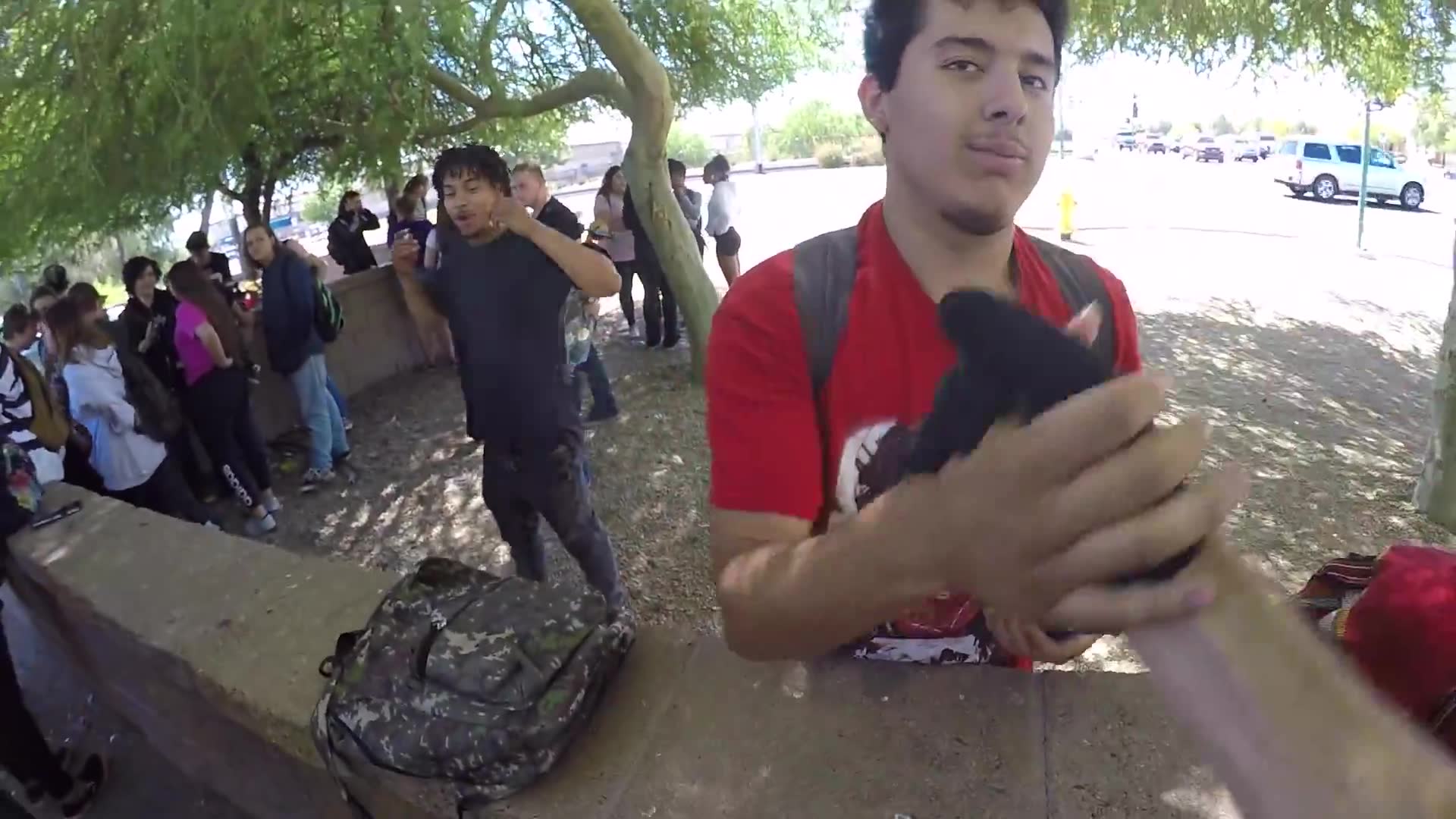 Random acts of kindness as riders surprise students with money