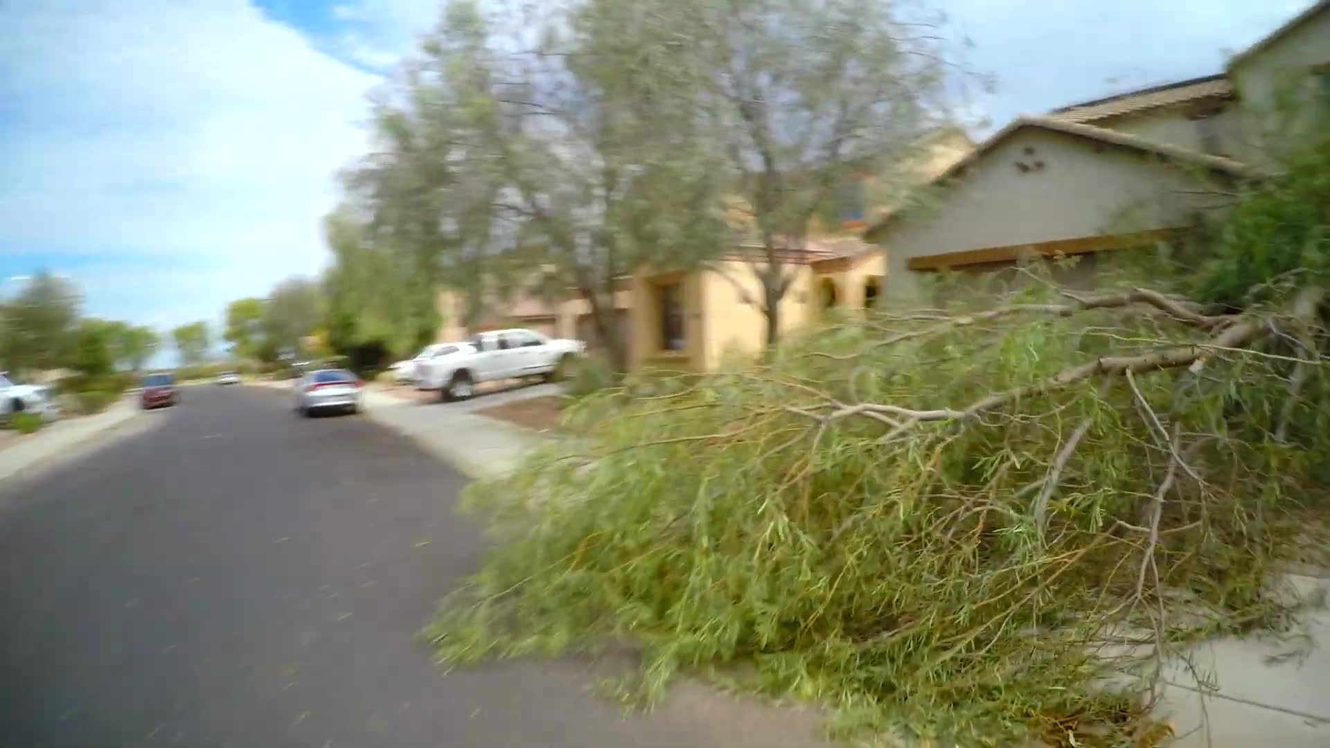 Monsoon mayhem hit Arizona neighborhood | Destruction caught on tape