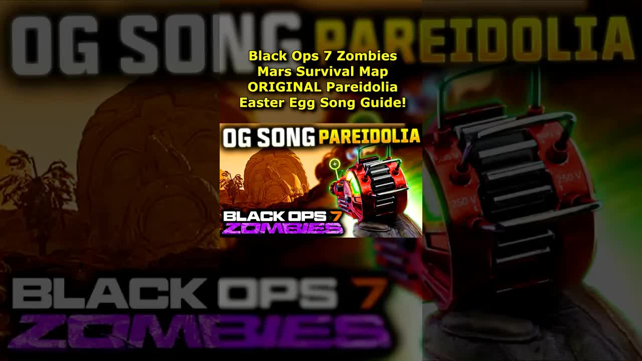 Mars Survival Map ORIGINAL Pareidolia Easter Egg Song Guide! (Black Ops 7 Zombies Shangri La Song)