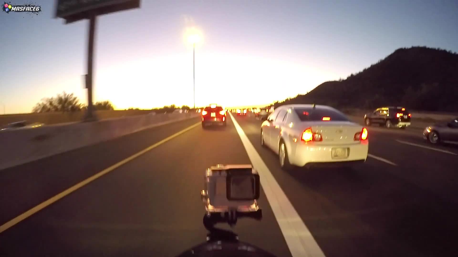 Navigating congested city streets and highway traffic on sport bike