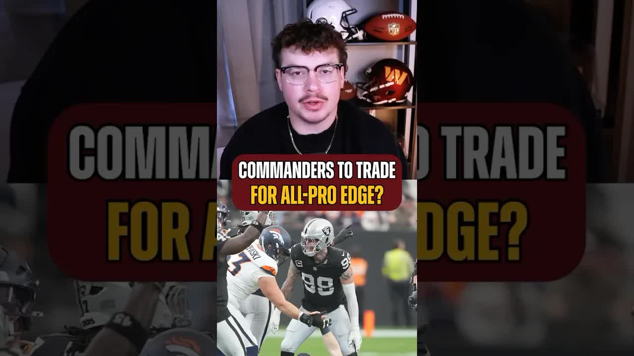 Should the #Commanders make a play for Crosby? #maxxcrosby #freeagency #nfloffseason #raiders #nfl