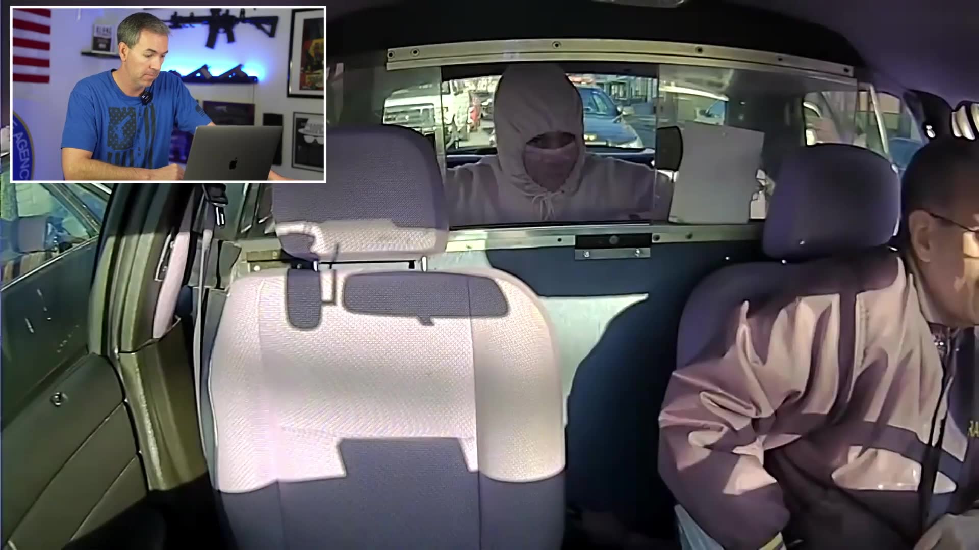 Analyzing law enforcement intervention in taxi hold-up caught on camera
