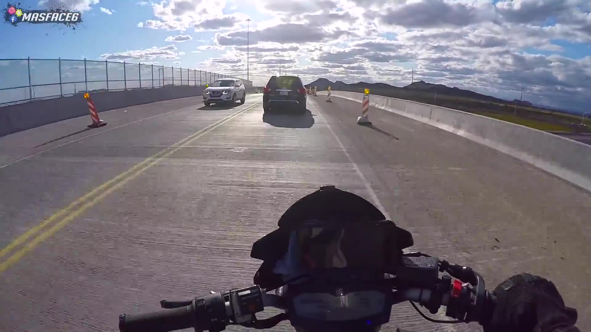 Couple completes food delivery orders together using their motorcycles