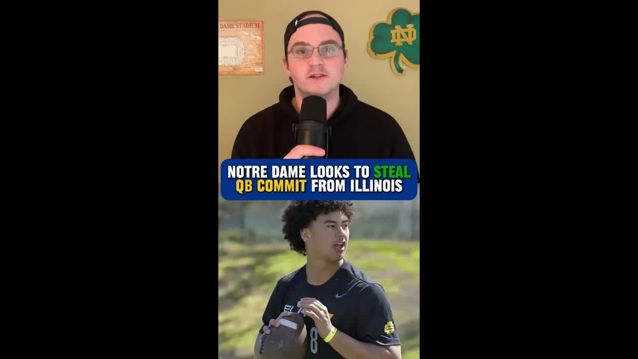 The #fightingirish set their eyes on a 2027 QB commit they would have to STEAL from Illinois