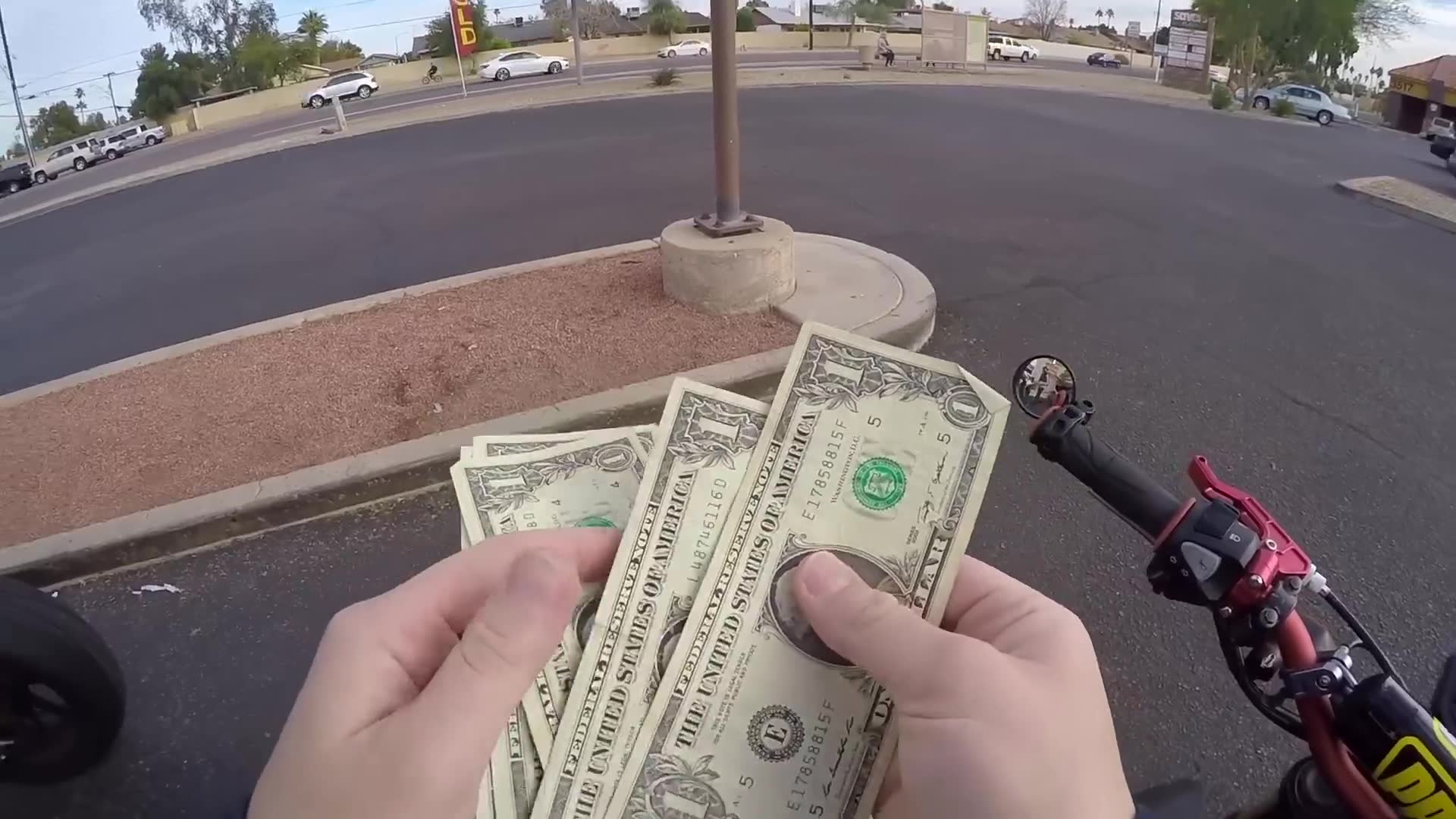 First episode trading one dollar bill for random stranger items