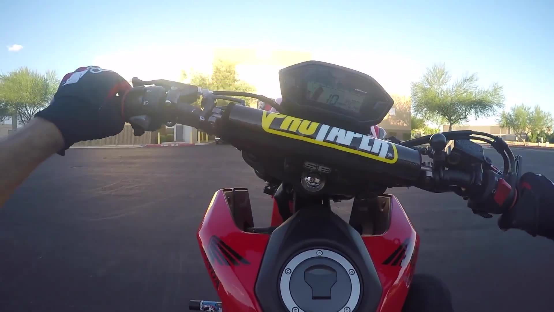 Eighth weekly wheelie training session showing continued progress