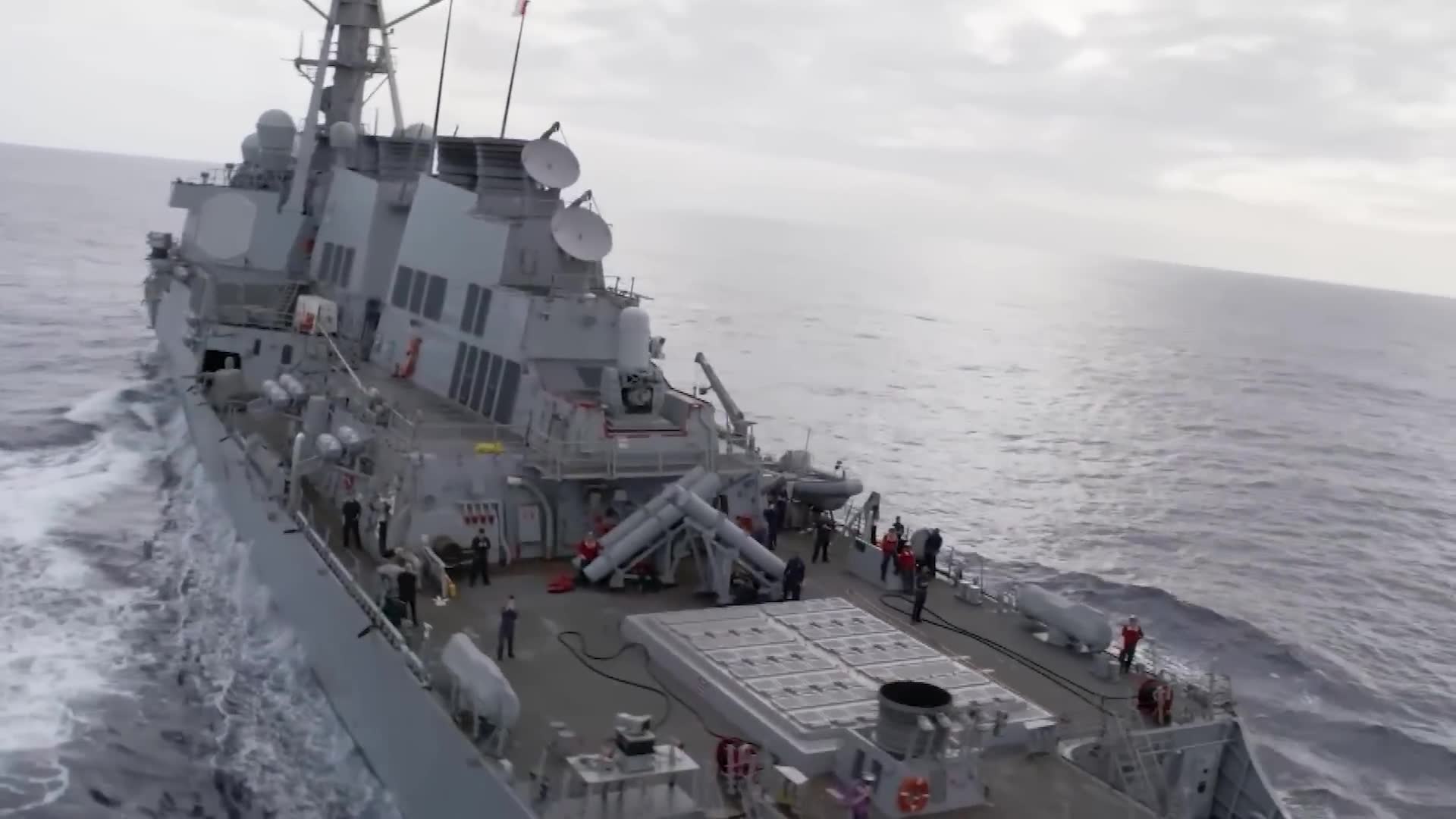 Destroyer responds to aggressive maritime challenge