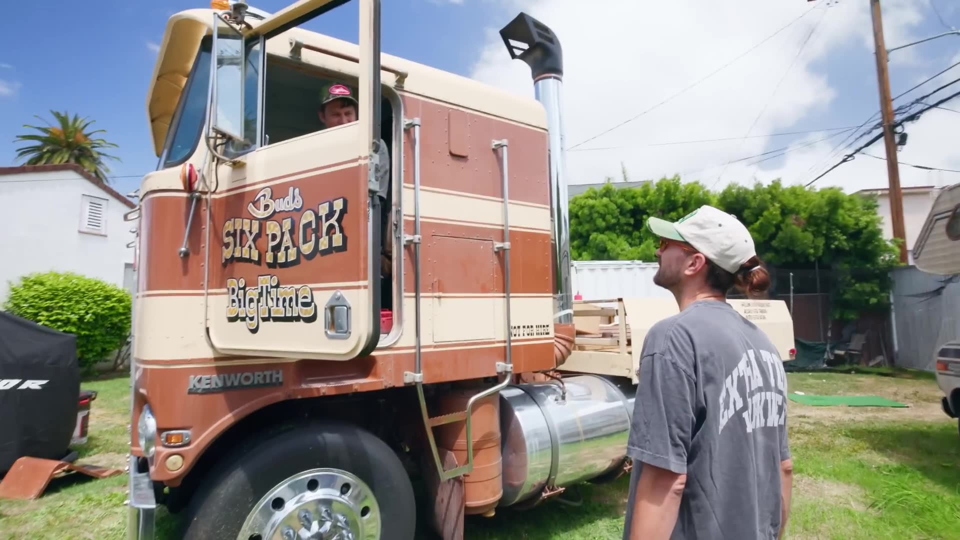 Long distance journey in a classic commercial truck
