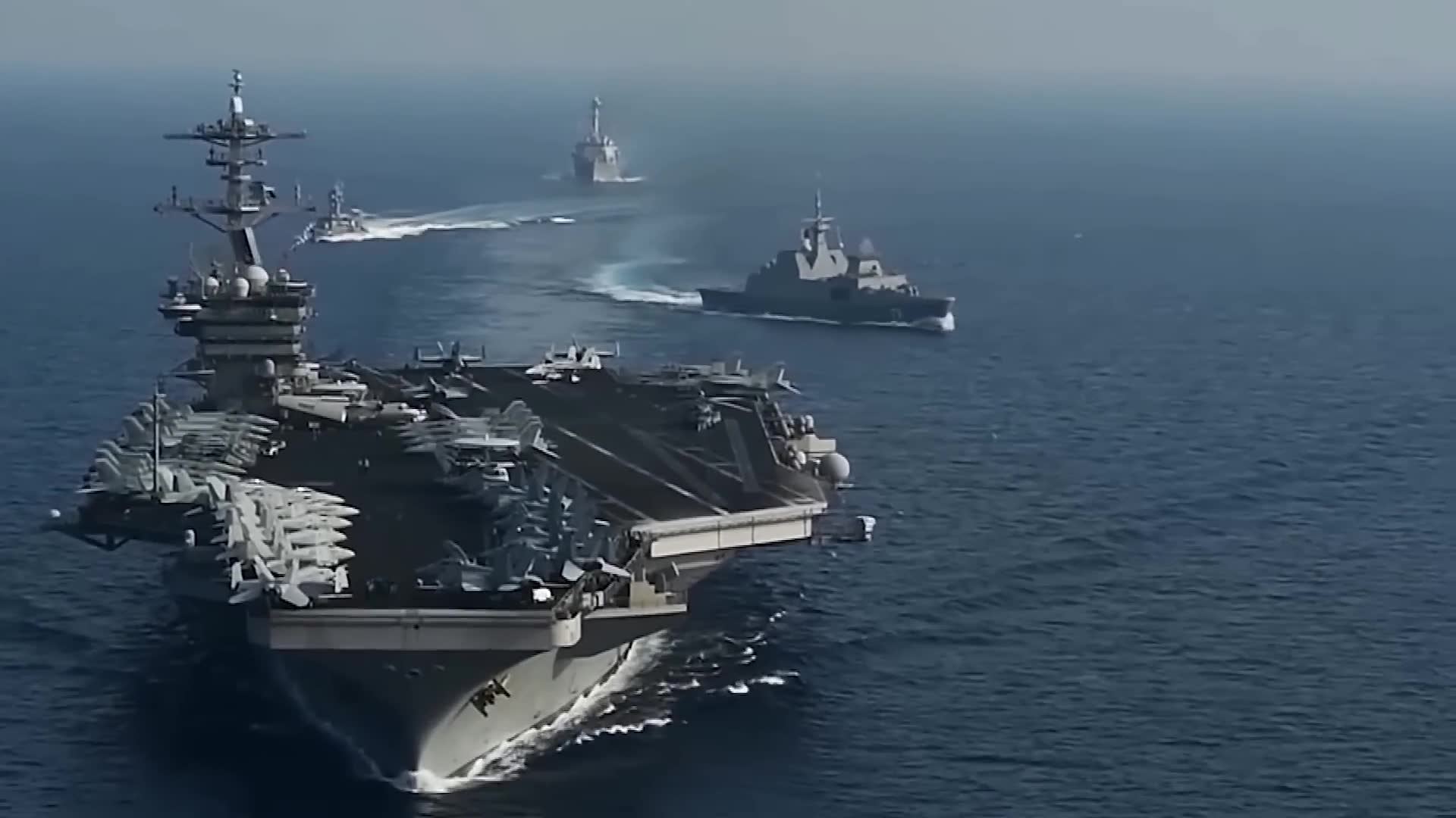 Stern operations on nuclear-powered supercarrier