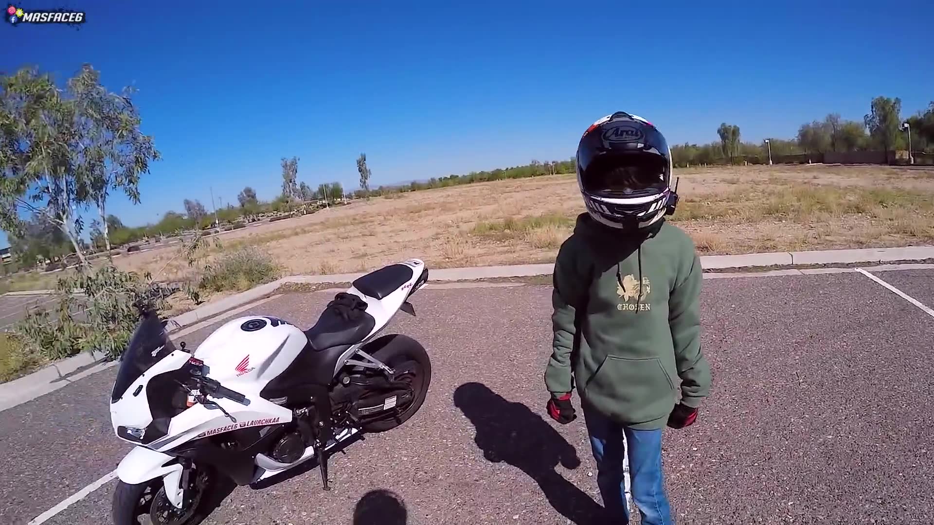 Teenager rides a sport bike with a microphone and the commentary is absolutely golden