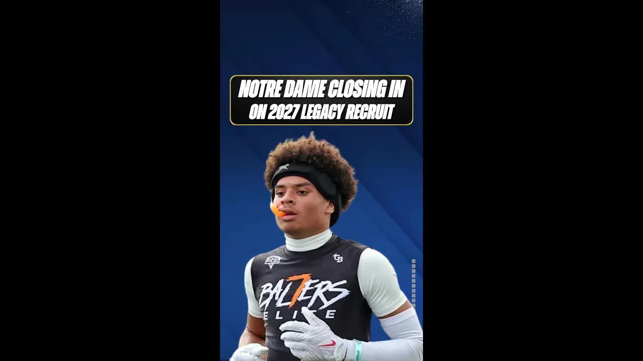 Notre Dame is locked in a heated battle to recruit the son of a former Notre Dame great