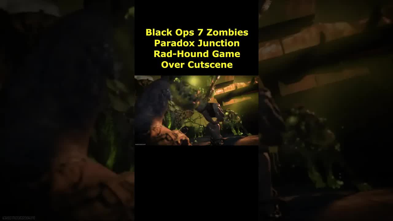 Black Ops 7 Zombies Rad-Hound Game Over Death Cutscene Animation (New Paradox Junction BO7 Zombies)