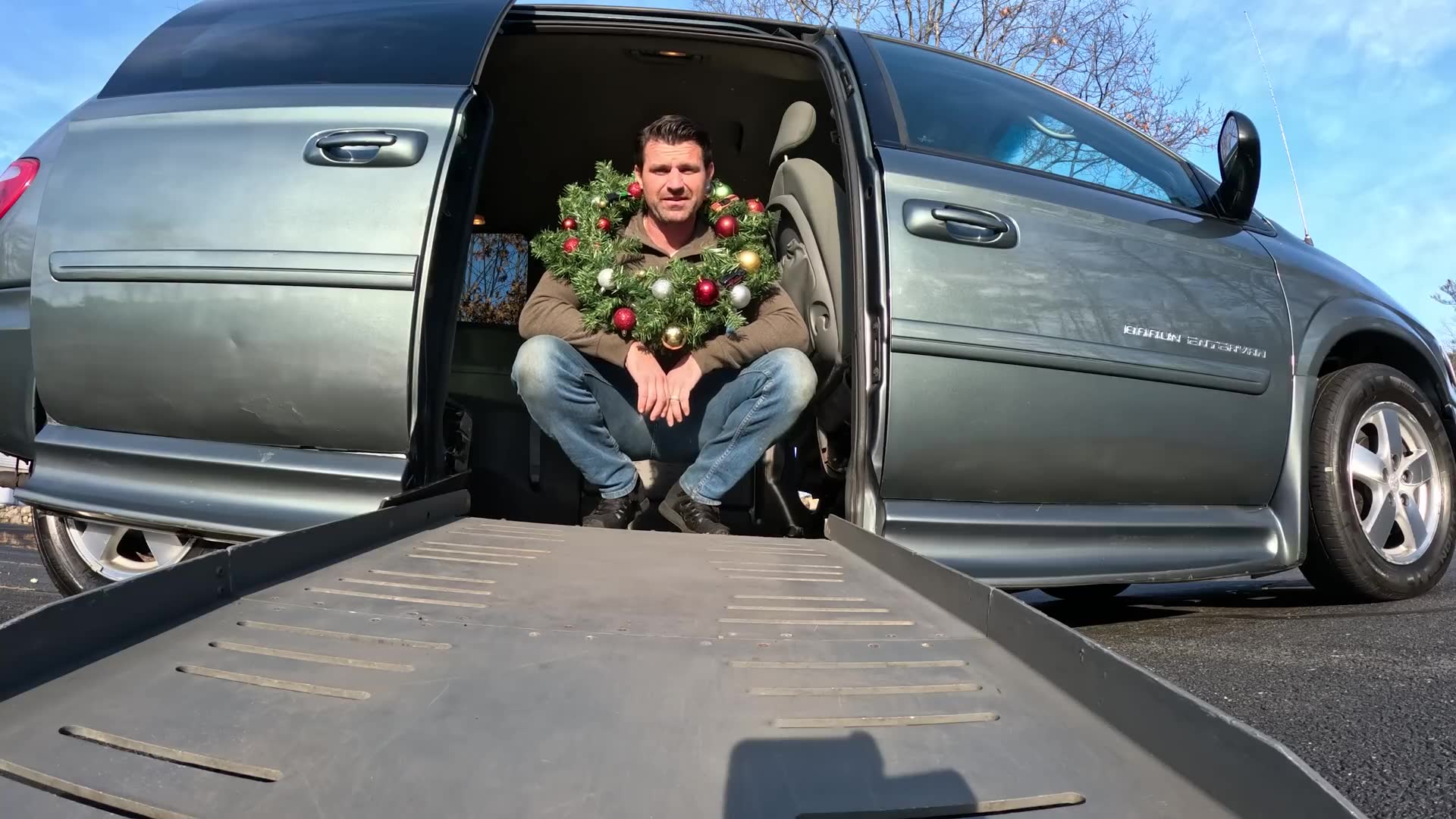 We bought a van and fixed it up and cleaned it and gave it away for Christmas