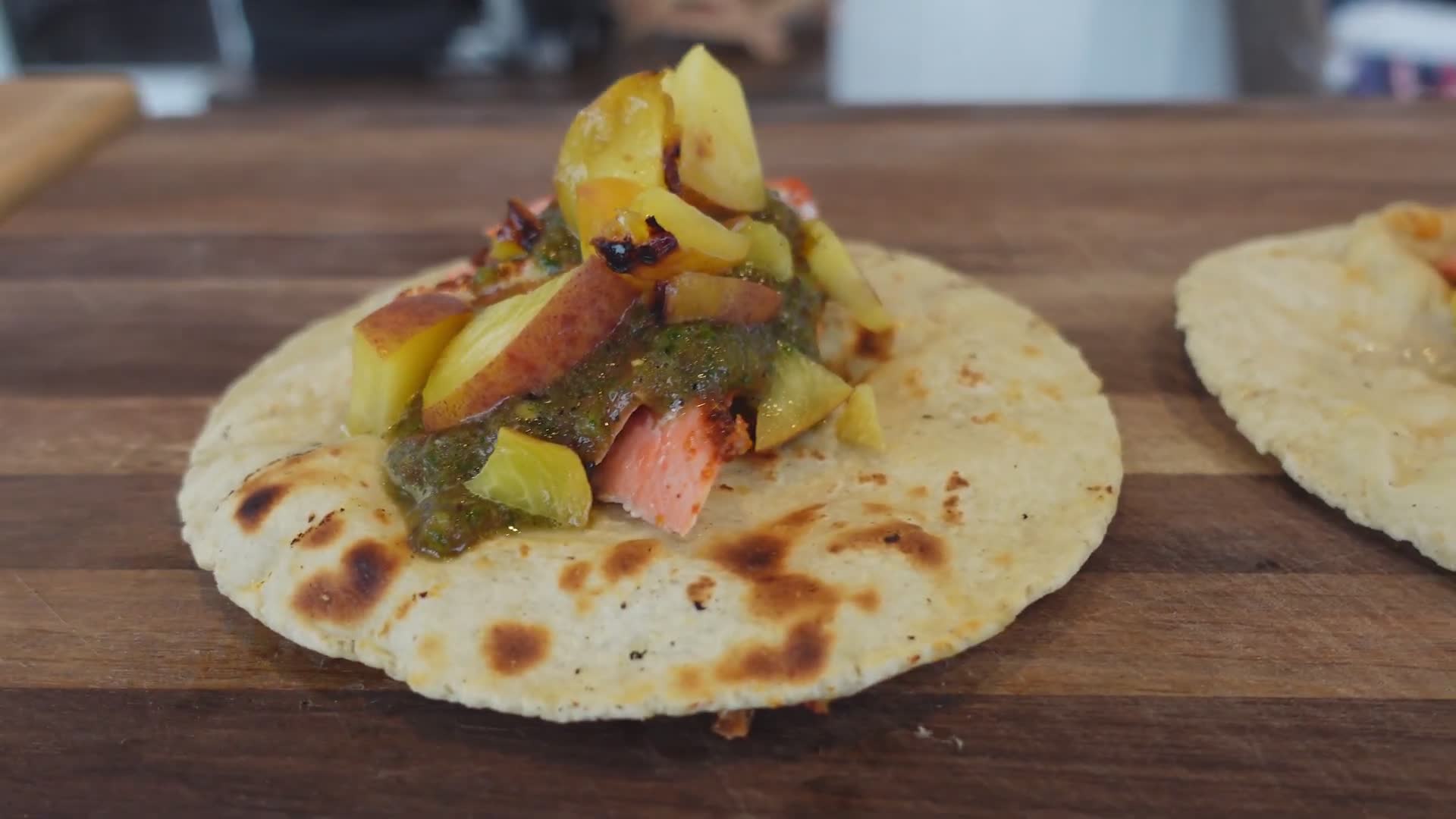Quick grilled salmon tacos on a Weber kettle grill