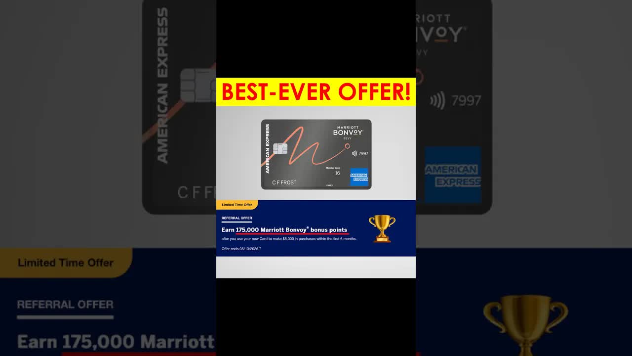 🚨OFFER ALERT: 3 Amex Marriott cards now have HUGE offers (2 of which are best ever!)
 
👀 Plus, some