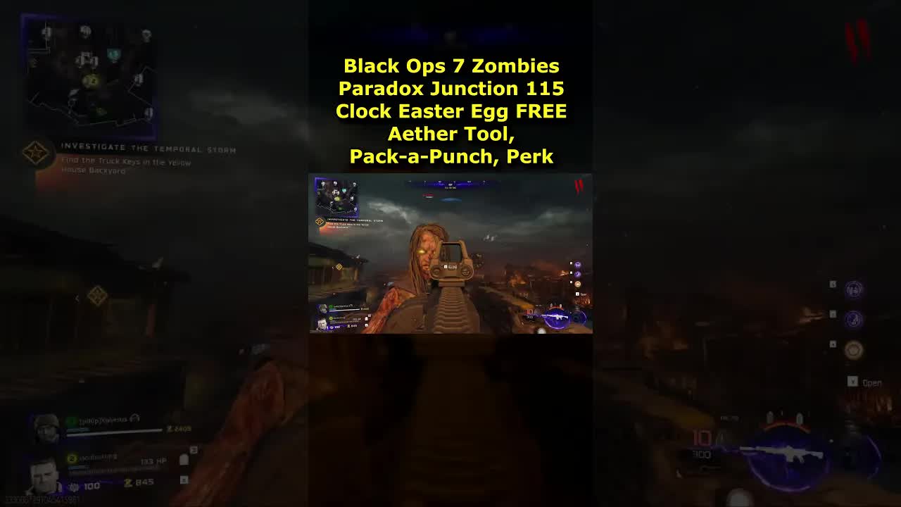 Paradox Junction 115 Clock Easter Egg FREE Aether Tool, Pack-a-Punch Crystal, Perk (BO7 Zombies DLC)