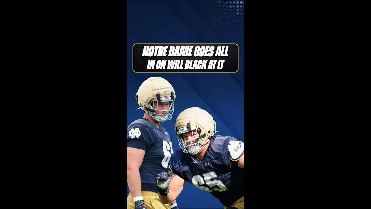 The #FightingIrish look to be going ALL IN on their new starting left tackle