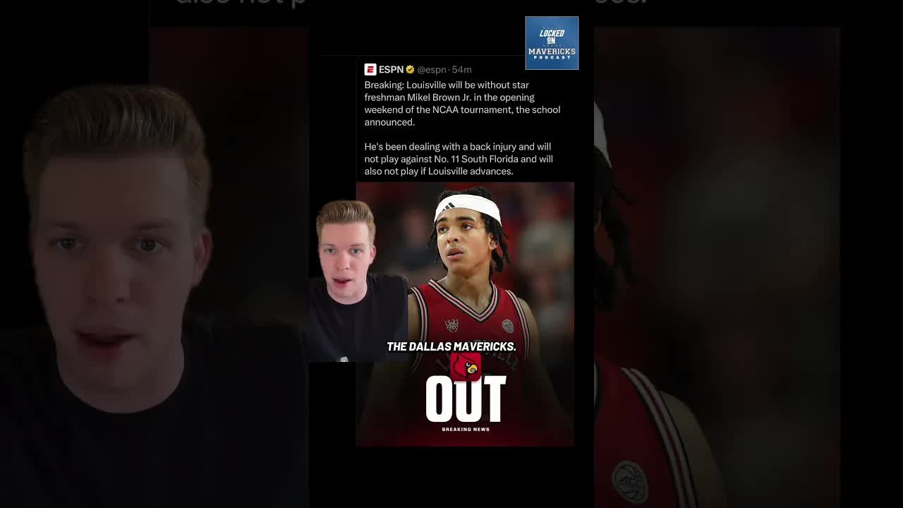 BREAKING: Mikel Brown Jr is OUT for the opening weekend of the NCAA Tournament