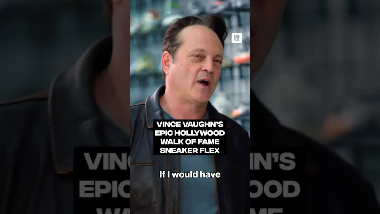 Vince Vaughn on his epic Hollywood Walk of Fame sneaker flex #SneakerShopping