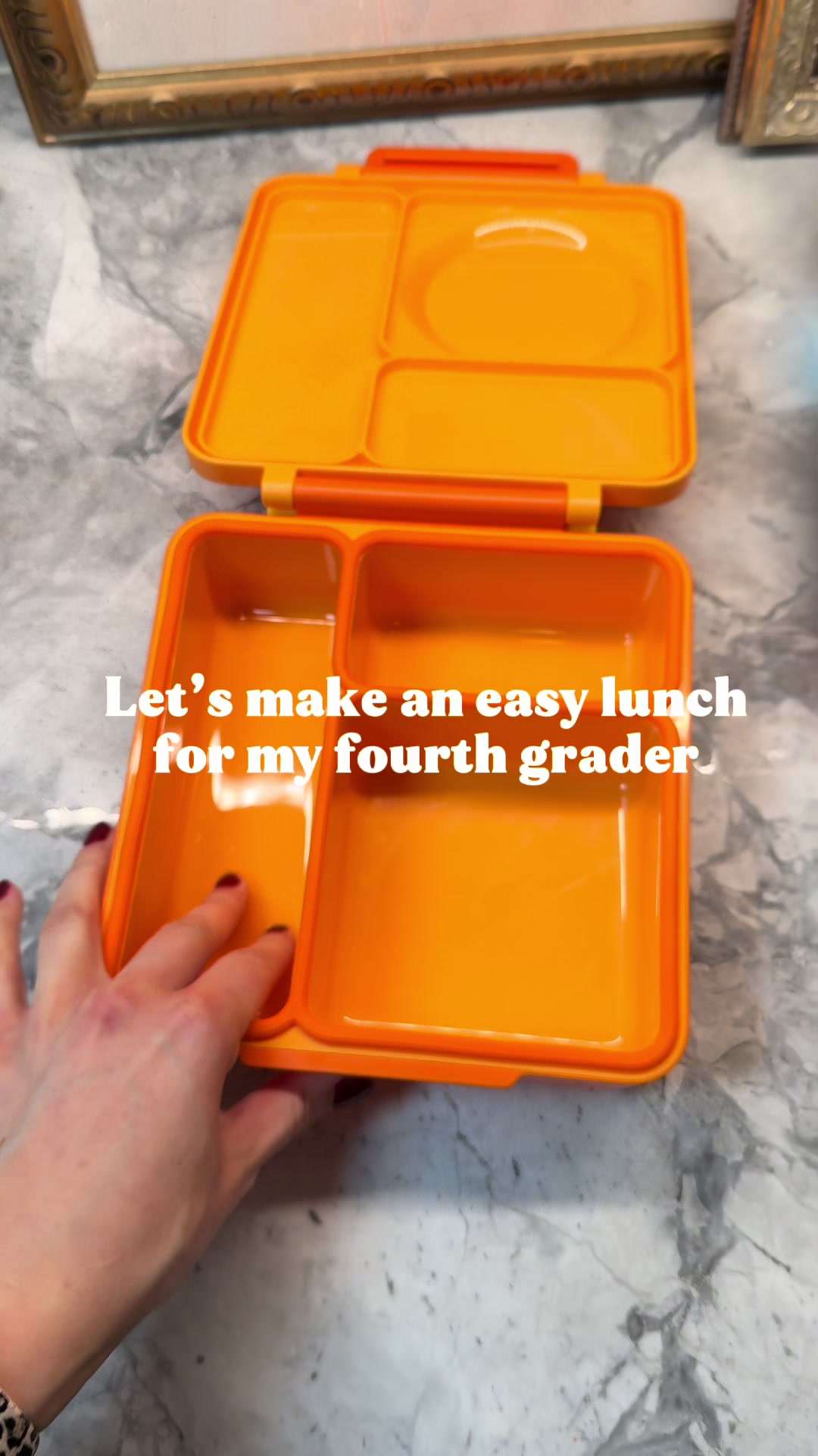 Weekly themed lunch featuring all-orange foods in coordinated bento
