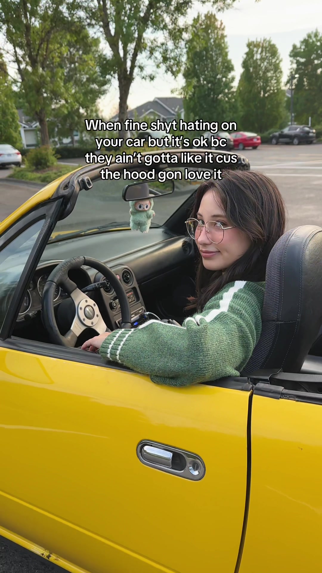 Proudly displaying my modified sports car and all the work I've done