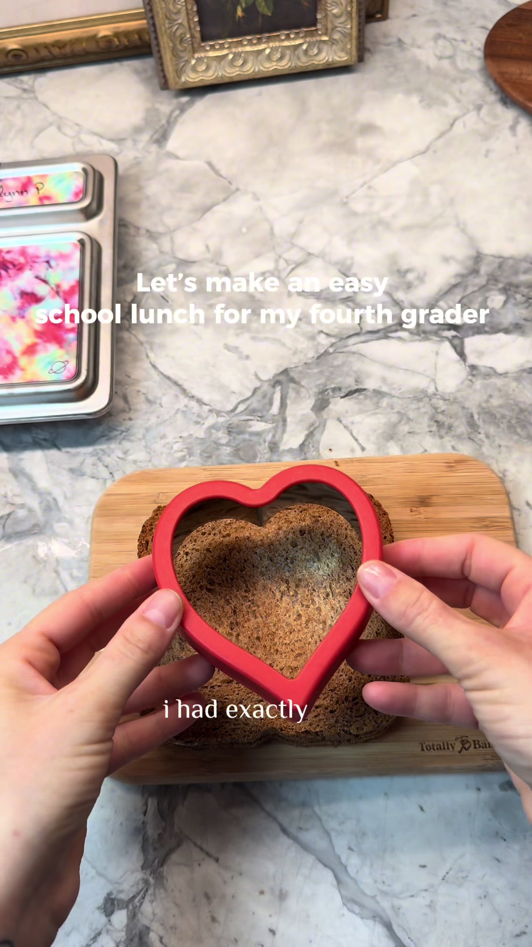 Eight-minute lunch solution with heart-cut turkey cheddar sandwich