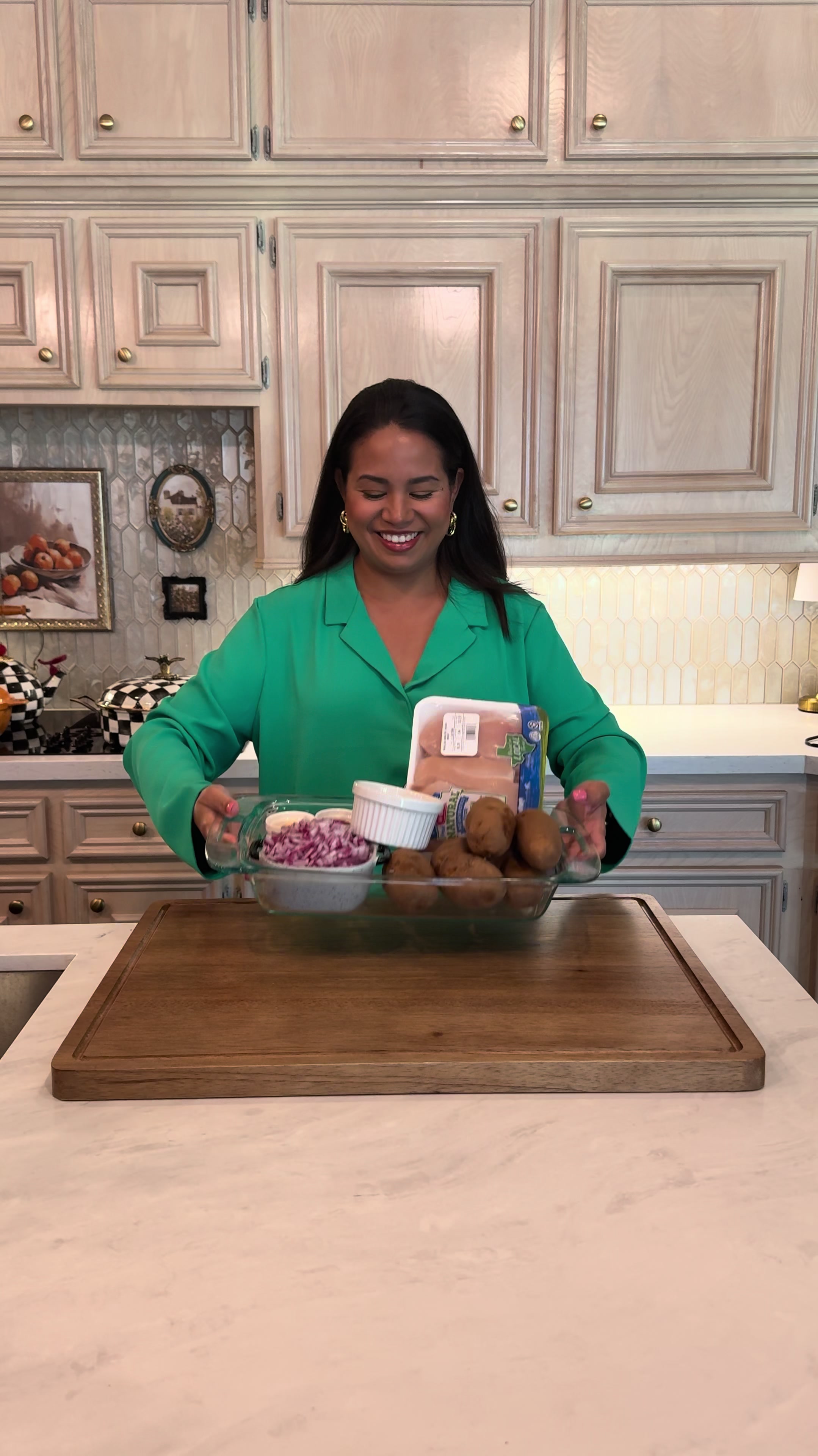 Busy stay at home mom creamy garlic chicken and potatoes dinner