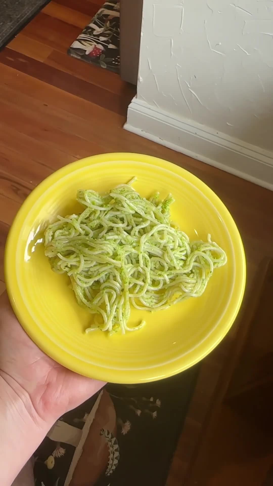 Garden-to-table pesto with fresh garlic shoots