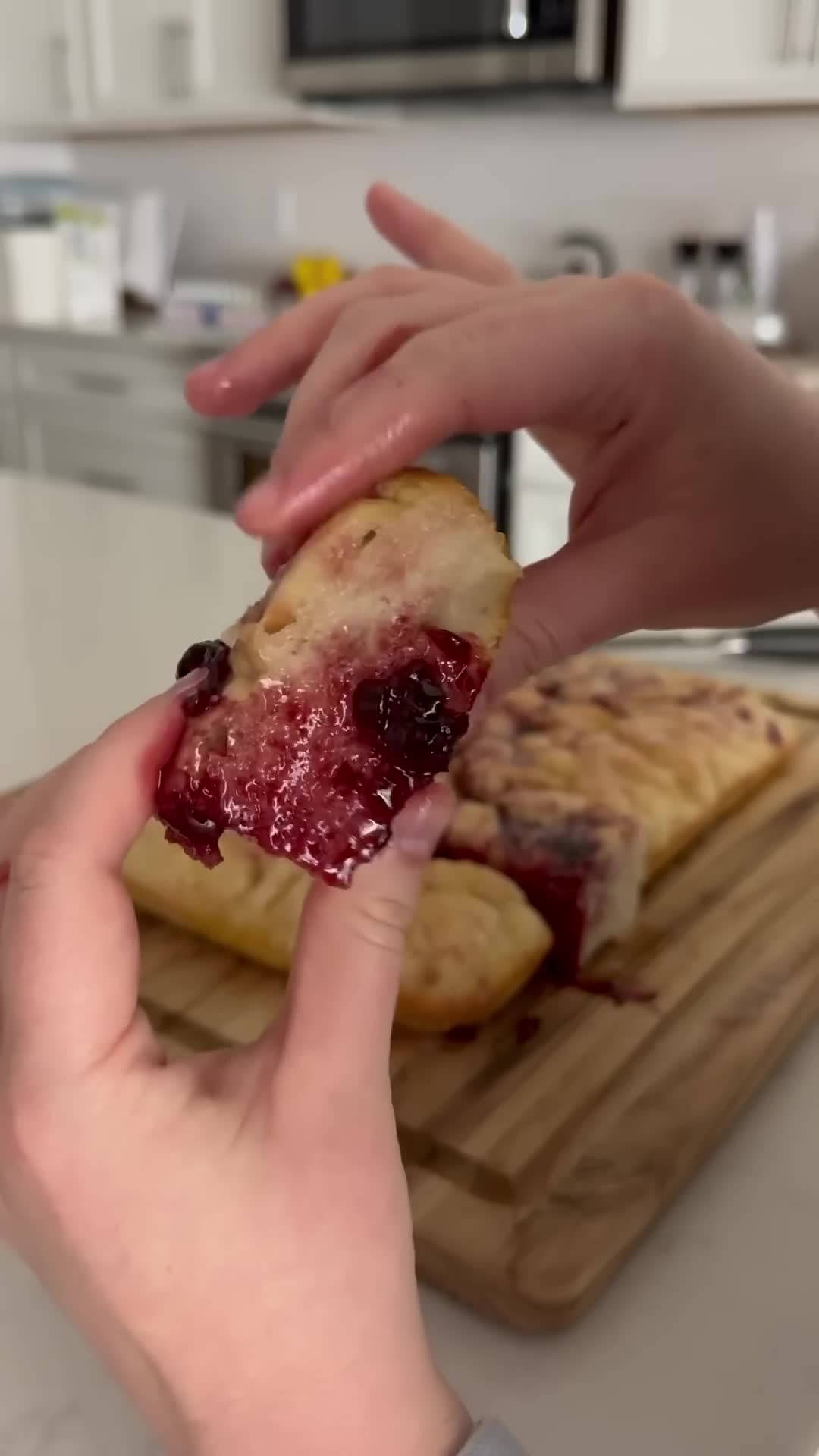 Step-by-step tutorial for jammy donut-style focaccia bread
