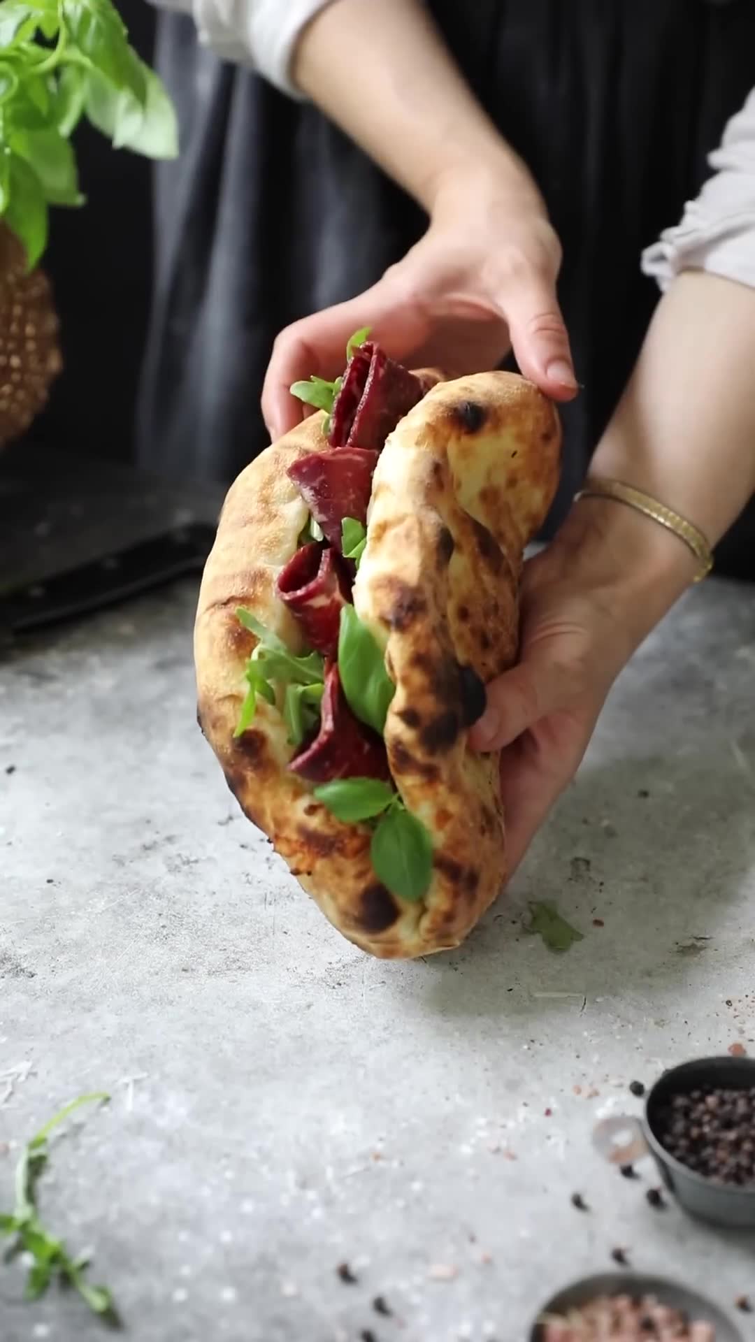 Classic and alternative pizza dough preparations side by side