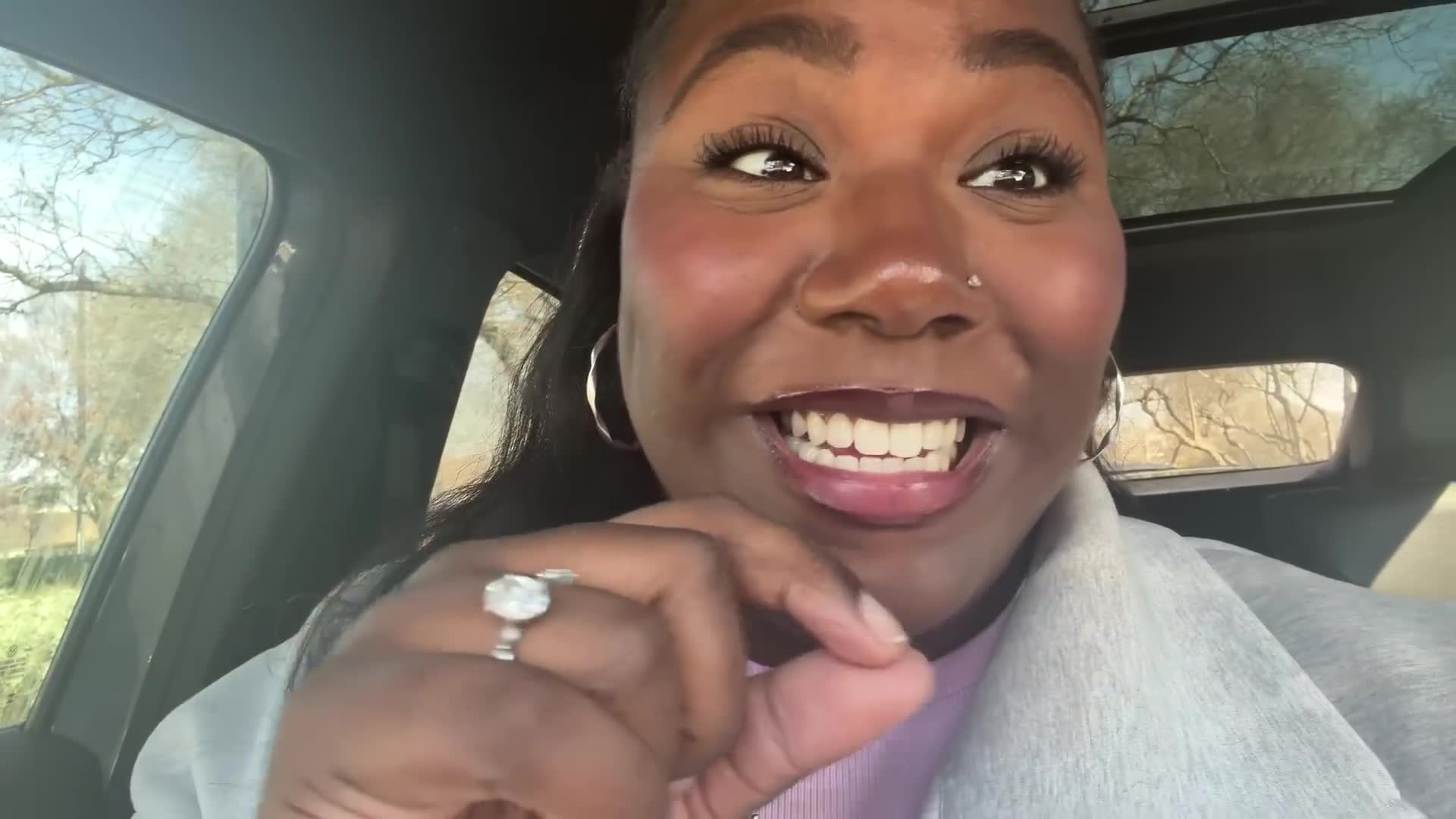 Making the car roll while hiding in the trunk to freak out my husband