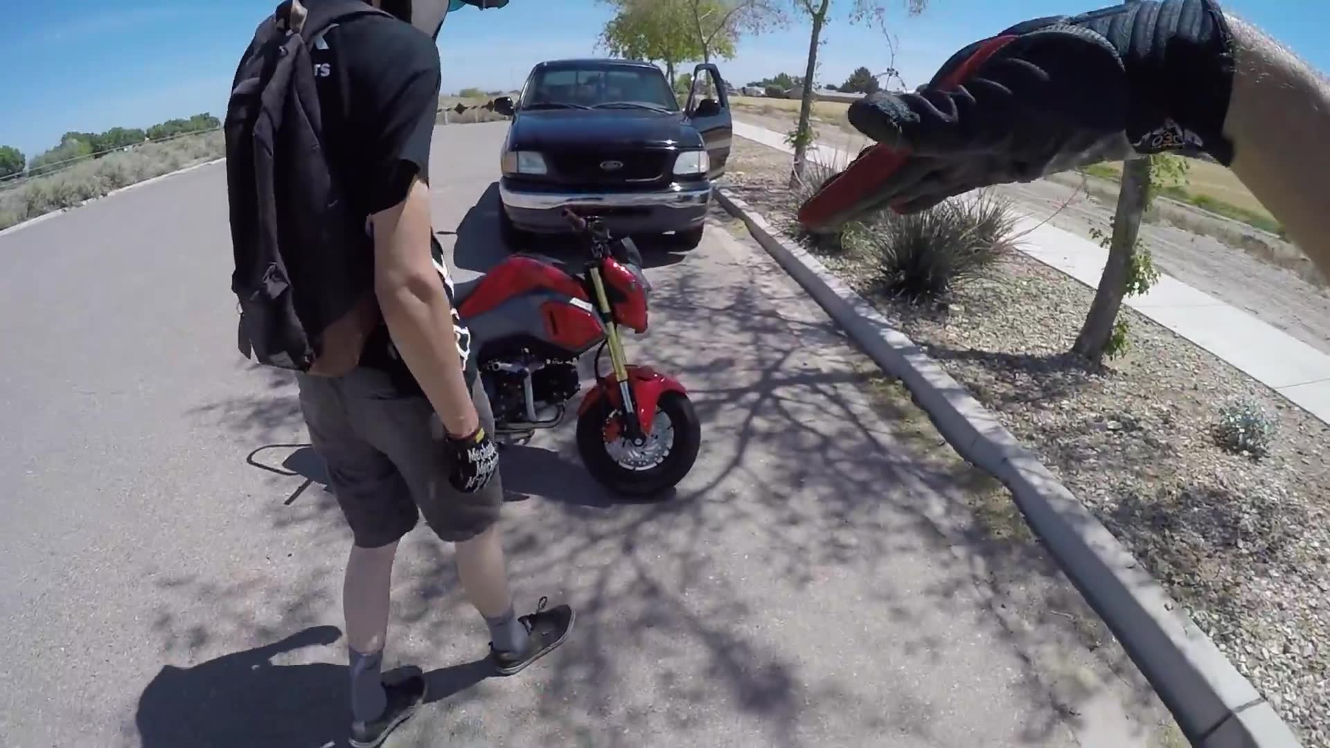 Rider crashes into tree during off road motorcycle adventure gone wrong