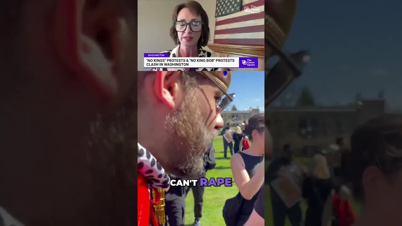 No Kings Protesters Clash With Gov. Ferguson Protesters In Washington