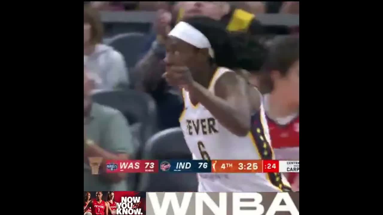 Indiana Fever Clutches Victory! Hull Drives to Rim, Extends Lead! #shorts