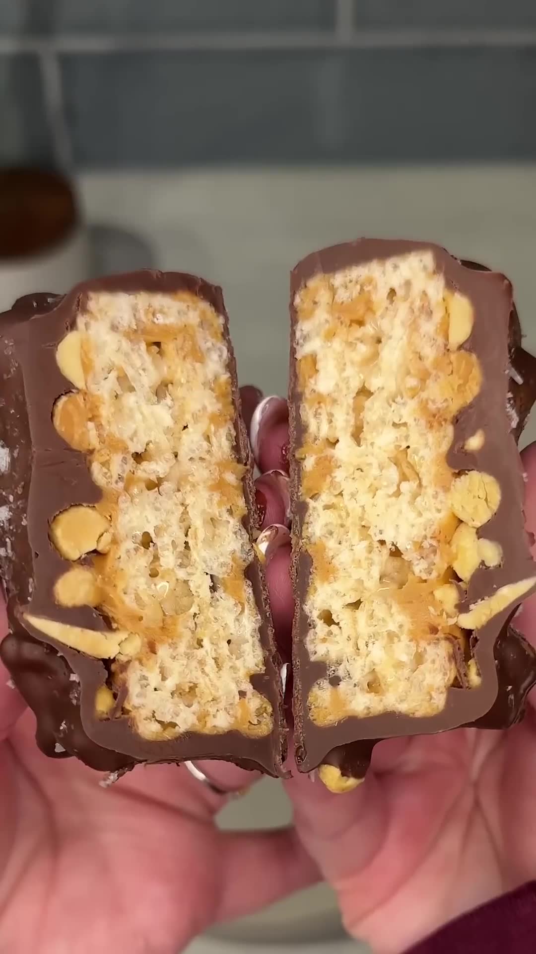 Classic marshmallow squares enhanced with chocolate and peanut butter