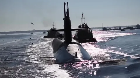 Ballistic missile submarine prepares for strategic deterrent patrol mission