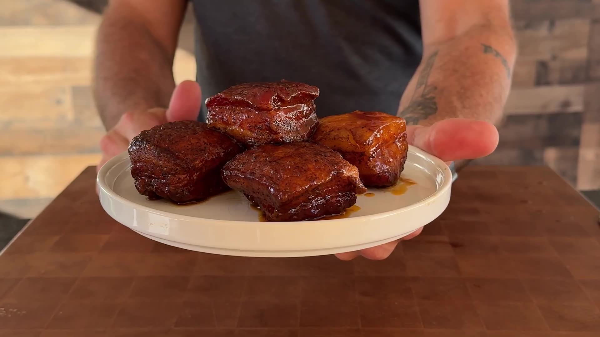Low carb pork belly burnt ends without any added sugar sweeteners