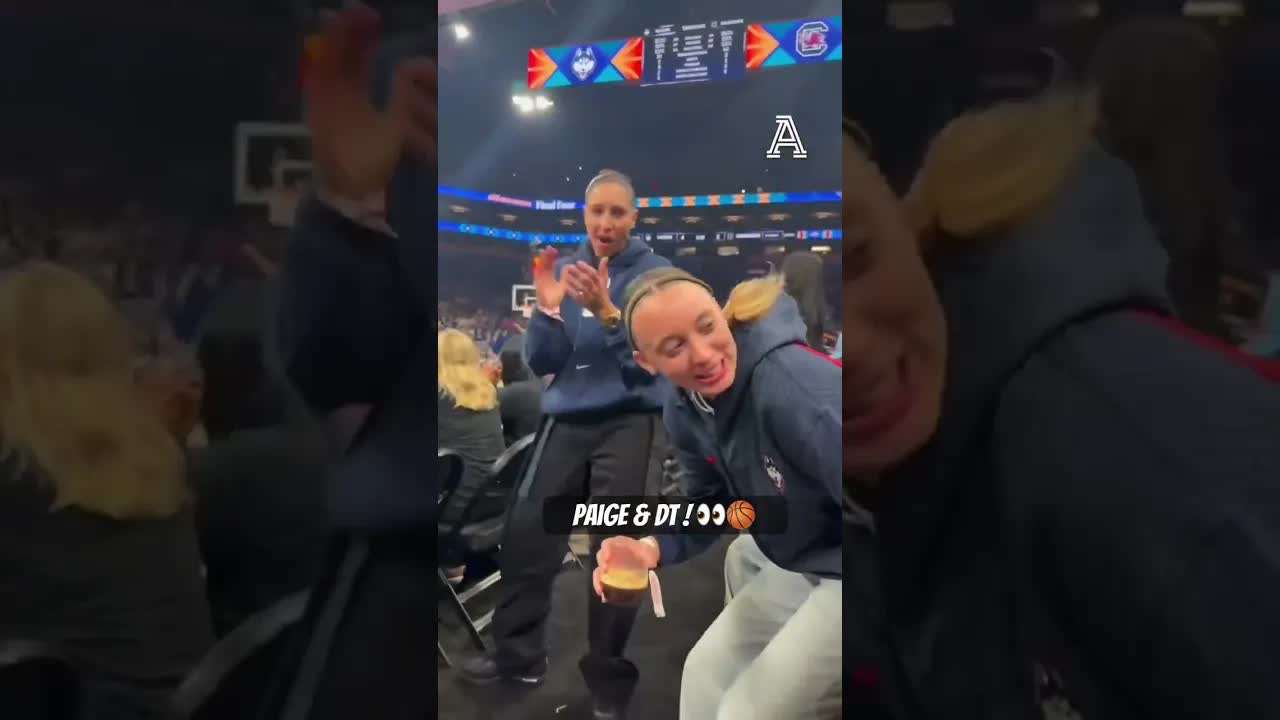 Paige & DT in the house! #uconn #finalfour #marchmadness #paigebueckers