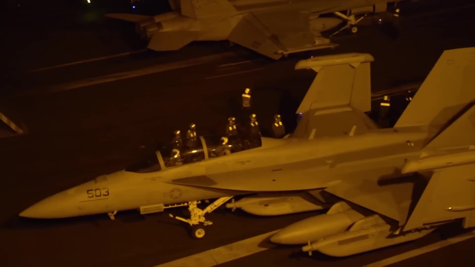 Electromagnetic emission control procedures aboard carriers maintain stealth