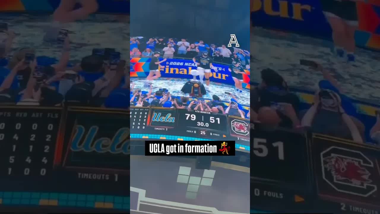 UCLA in formation ! 🎉 #ucla #uclawbb #finalfour