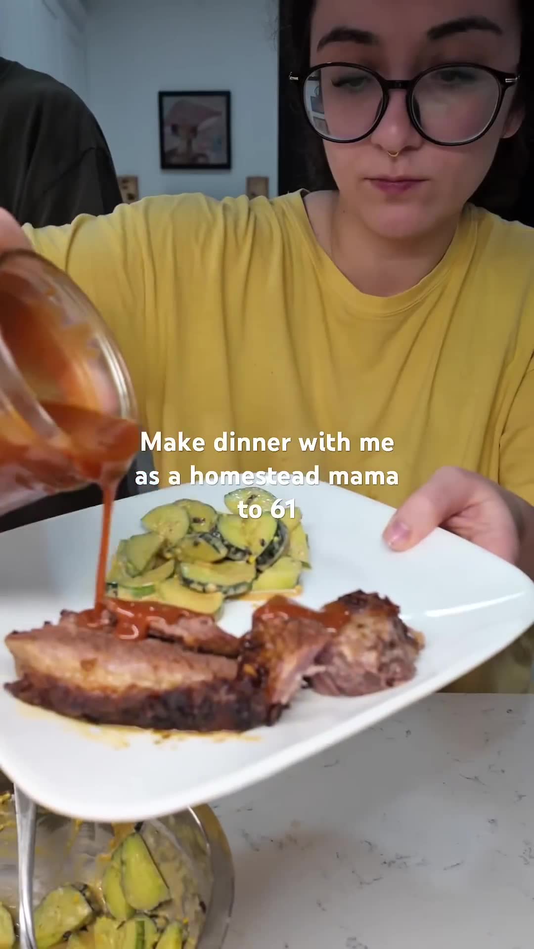 Checking in about my dinner recipe video style