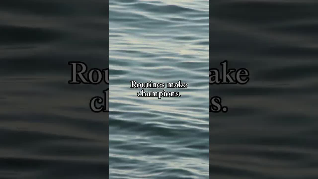 Is routine the secret to success?