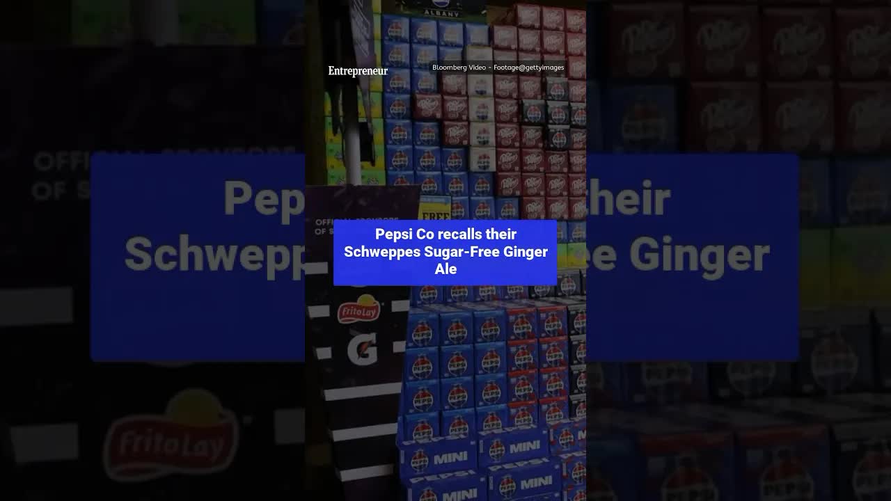 Pepsi Co recalls Schweppes Sugar-Free Ginger Ale.